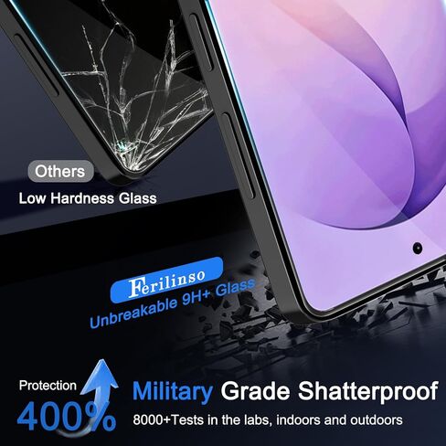 Ferilinso [تثبيت تلقائي للغبار] 3 عبوات واقي شاشة لهاتف Samsung Galaxy S26 Ultra، مقاوم للكسر من الدرجة العسكرية، مع 3 عبوات من واقي عدسة الكاميرا الزجاجي المقوى، ملحقات صديقة لحافظة الهاتف in Kuwait