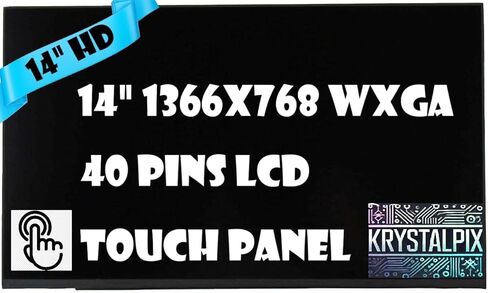 شاشة LCD KrystalPix® الجديدة تناسب - شاشة LCD بديلة تعمل باللمس لجهاز HP Fortis 14 G11 Chromebook 14 بوصة HD WXGA 40 pins شاشة تعمل باللمس جديدة in Kuwait