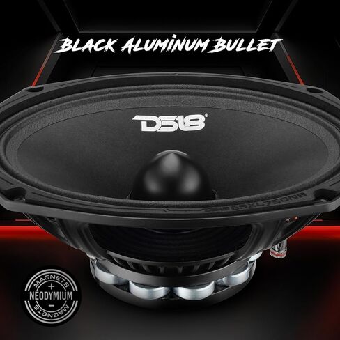 DS18 69XL750NB-4 6x9 مكبر صوت متوسط ​​المدى 375 وات RMS 4-أوم - حلقات نيوديميوم، رصاصة من الألومنيوم، 97.5 ديسيبل، 80 هرتز - 12.5 كيلو هرتز - مكبر صوت واحد in Kuwait