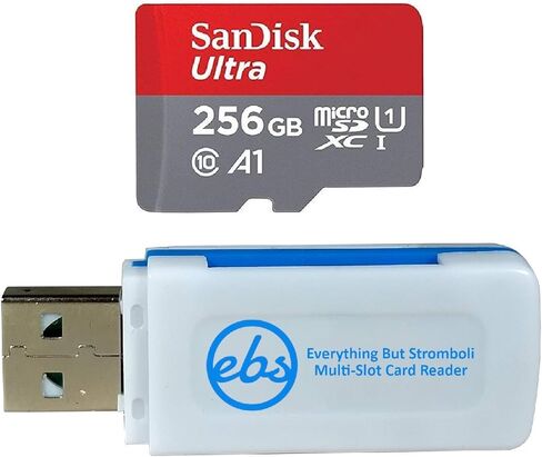 تعمل بطاقة ذاكرة SanDisk MicroSD Ultra بسعة 256 جيجابايت مع Samsung Tab S8+، وTab S8 Ultra، وTab S8، وTab A8 10.5 (2021) (SDSQUA4-256G-GN6MN) مع 1 كل شيء ما عدا قارئ بطاقات Stromboli SD وMicroSDXC in Kuwait