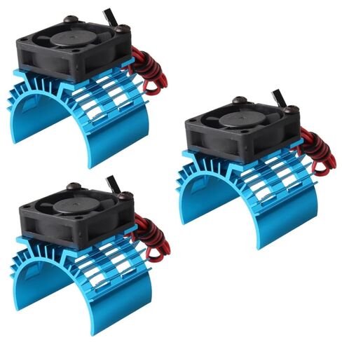OSALADI Pcs Aluminum Rc Car Motor Heatsink Brush Motor Heat Sink System Fan Electric Heat Sink Dual Cooling Fans Scale for Electric Boat in Kuwait