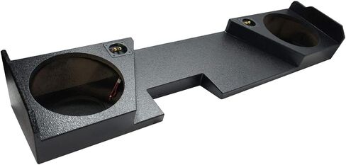 اتصال الصوت الأمريكي متوافق مع GMC Sierra 2014-2018 Double Cab Dual 12" Sub Box Enclosure - Rhino Coated in Kuwait