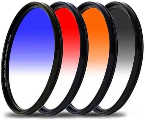 4pcs Color Filter Set for Telescope Eyepiece -Red,Blue,Orange and Gray in Kuwait