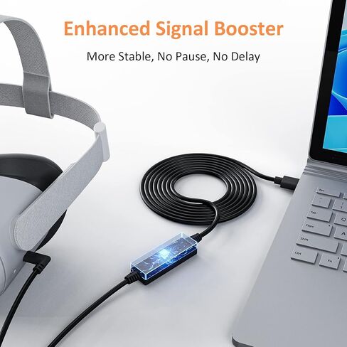 NexiGo Essential Kit for Oculus Quest, Enhanced Charging Dock for Meta Quest 3 and 3S, with LED Light [On/Off], [Support Elite Strap with Battery], 16FT Link Cable with Signal Amplifier in Kuwait