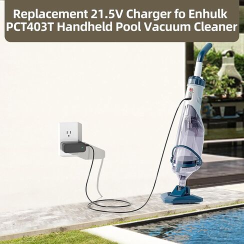 21.5V Charger for Enhulk Handheld Pool Vacuum Compatible with Enhulk PCT403T & PC15 & PC18 Handheld Pool Vacuum Cleaner Charger in Kuwait