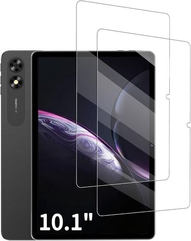 واقي شاشة لجهاز FOXX C10 Pro Android 15 Tablet 10.1 بوصة، طبقة من الزجاج المقوى المقاوم للخدش 9H سهل التركيب، بدون فقاعات، عبوتان in Kuwait