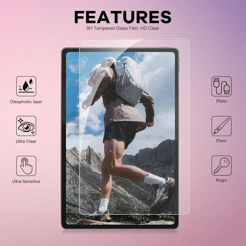 واقي شاشة لجهاز Lenovo Idea Tab Plus 12.1 بوصة 2025 / Lenovo Tab K12 (2025)، واقي شاشة من الزجاج المقوى [عبوة من قطعتين] in Kuwait