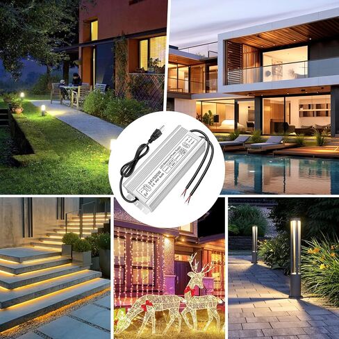 inShareplus 24V 500W LED Power Supply, IP67 Rainproof Waterproof Outdoor Driver,AC 90-140V to DC 24V Low Voltage Transformer, Adapter Converter for LED Light, Computer Project, Outdoor Use in Kuwait