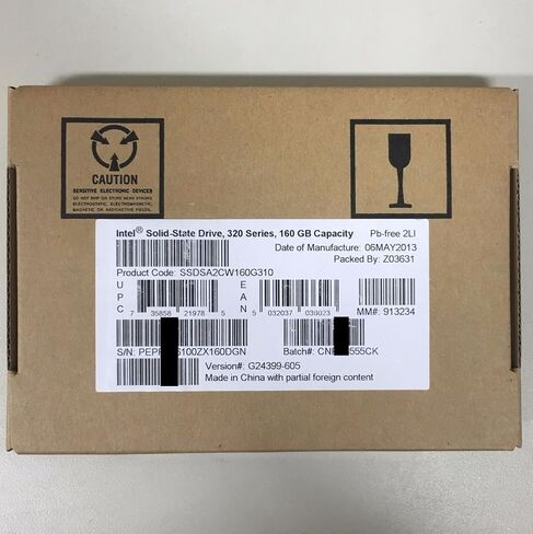 محرك أقراص الحالة الصلبة Intel 320 Series SSDSA2CW160G310 (2.5 بوصة، SATA 3 جيجابت/ثانية، سعة 160 جيجابايت) in Kuwait