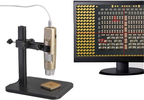 مجهر فاباتر الرقمي، مجهر رقمي لاسلكي USB بتكبير 1600 مرة، مكبر محمول مع 8 مصابيح LED وحامل قابل للتعديل لفحص المجوهرات، وإصلاح ثنائي الفينيل متعدد الكلور، in Kuwait