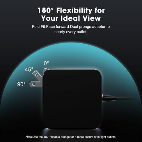 65w Laptop Charger Compatible with Asus Round Port Vivobook, Zenbook and More Series, 65W/45W/33W, 7.5Ft Power Cable in Kuwait