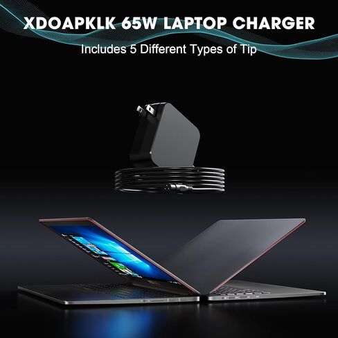 65w Laptop Charger Compatible with Asus Round Port Vivobook, Zenbook and More Series, 65W/45W/33W, 7.5Ft Power Cable in Kuwait