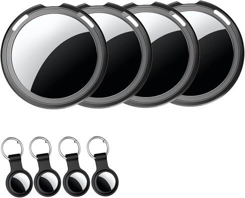 4 Pack Tracker Tags [Apple MFi Certified] Bluetooth Air Tracker Pair with Apple Find My (iOS Only) Smart Tracking Tags Keys Finder Item Locator Worldwide Tracker for Pets Backpack Wallet Dogs Luggage in Kuwait