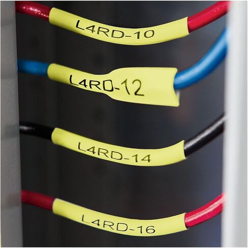 DYMO Rhino أنابيب تسمية الكابلات الصناعية القابلة للانكماش بالحرارة 19 مم × 1.5 متر طباعة سوداء على الأصفر لصانعي ملصقات وحيد القرن in Kuwait