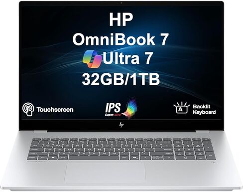 HP Omnibook 7 (Next Gen Envy 17) AI Laptop 17.3" Touchscreen IPS FHD Display (Intel Ultra 7-258V, 32GB LPDDR5X, 1TB PCIe SSD, Intel Arc 140V, Backlit KB, Thunderbolt 4, WiFi 6E, Webcam, Win 11 Pro) in Kuwait