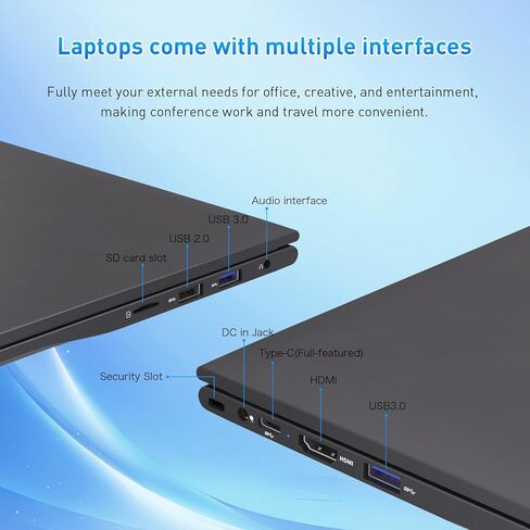 Auusda Laptop Computer, 32GB RAM, 1TB SSD, Ryzen 5 3000 Series 4C8T 3.7/2.1GHz, 16" FHD+, Webcam, Privacy Shutter, Backlit KB, Fingerprint, USB-C 65W Charging, 3 USBA, Win11Pro, WiFi 6, T160R, Black in Saudi Arabia