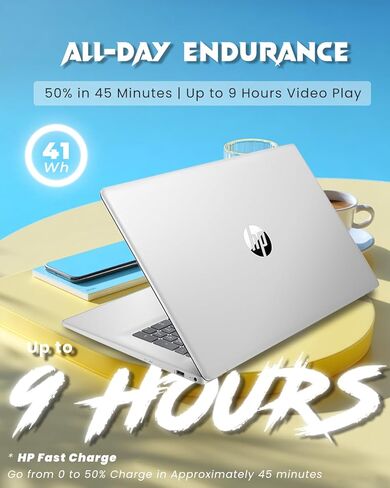 كمبيوتر محمول HP للأعمال بشاشة لمس 17.3 بوصة، AMD Ryzen 5 7430U، ذاكرة الوصول العشوائي 20 جيجابايت، 512 جيجابايت SSD، HD + مضاد للتوهج، Wi-Fi 6، HDMI، Win 11 Pro، Office 365 لمدى الحياة على الويب، لوحة مفاتيح بإضاءة خلفية، مع حزمة كمبيوتر محمول، فضي in Kuwait