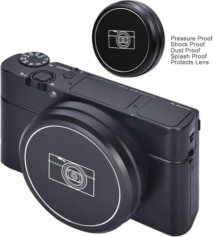 غطاء عدسة معدني Diyeeni لملحقات كاميرا FujifilmRX100 M6 M7، غطاء أمامي معدني للعدسة قابل للحمل 56 مم غطاء واحد متوافق مع SonyZV1، 720، 730، 740 in Kuwait