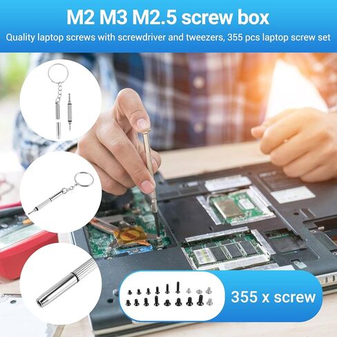 355 قطعة مسامير الكمبيوتر مجموعة متنوعة M2 M3 M2.5 مسامير الكمبيوتر HDD M.2 SSD مسامير لإصلاح الكمبيوتر المحمول العالمي الكمبيوتر in Kuwait