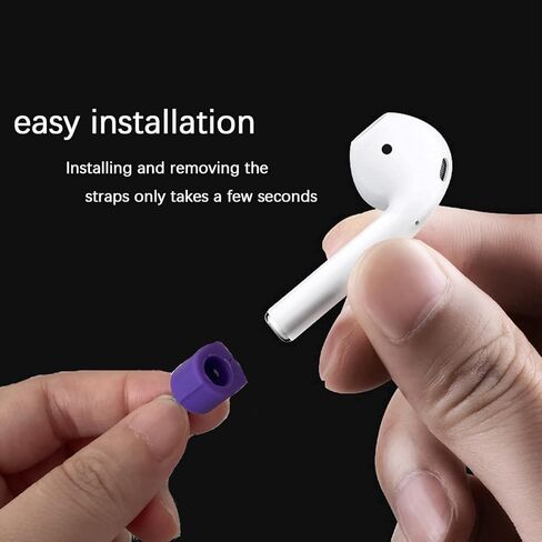 Colorful Anti-Lost Lanyard for AirPods,2 Pack Cute Rainbow Soft Silicone Neck Rope Anti-Lost Straps for AirPods 1/2/3/4 Galaxy Buds 1/2/3 & other Earplugs/Sunglasses/Eyeglasses/Glasses in Kuwait