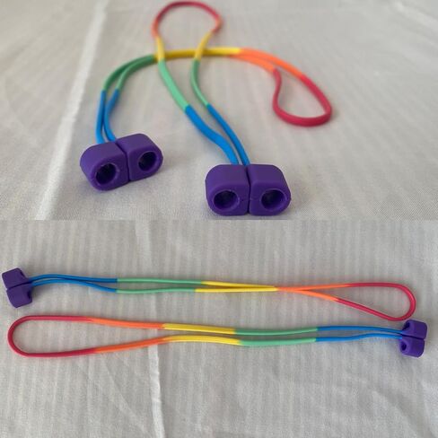 Colorful Anti-Lost Lanyard for AirPods,2 Pack Cute Rainbow Soft Silicone Neck Rope Anti-Lost Straps for AirPods 1/2/3/4 Galaxy Buds 1/2/3 & other Earplugs/Sunglasses/Eyeglasses/Glasses in Kuwait