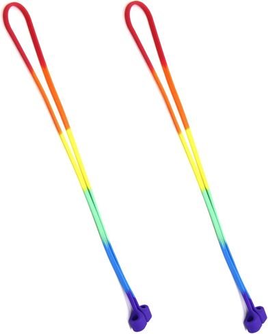 Colorful Anti-Lost Lanyard for AirPods,2 Pack Cute Rainbow Soft Silicone Neck Rope Anti-Lost Straps for AirPods 1/2/3/4 Galaxy Buds 1/2/3 & other Earplugs/Sunglasses/Eyeglasses/Glasses in Kuwait