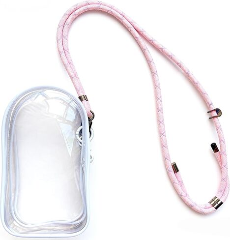 PAOTEEM Labubu Phone Charm Pastel Pink Beaded Lanyard Kawaii Y2K Fashion Adjustable Universal Durable in Kuwait