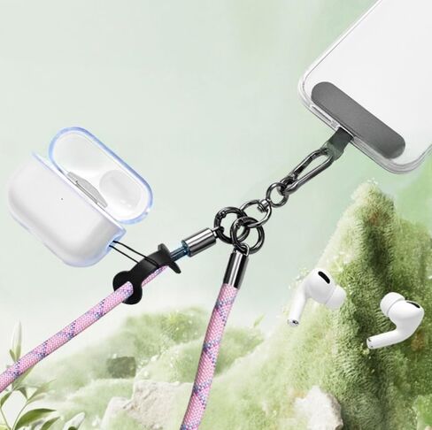 PAOTEEM Labubu Phone Charm Pastel Pink Beaded Lanyard Kawaii Y2K Fashion Adjustable Universal Durable in Kuwait