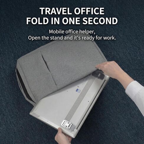 2PCS Laptop Stand Portable,Adjustable Laptop Riser, Ergonomic Cooling Mini Invisible Notebook Stand Riser for Desk Computer Keyboard Universal 10-17 Inch (Silver) in Saudi Arabia