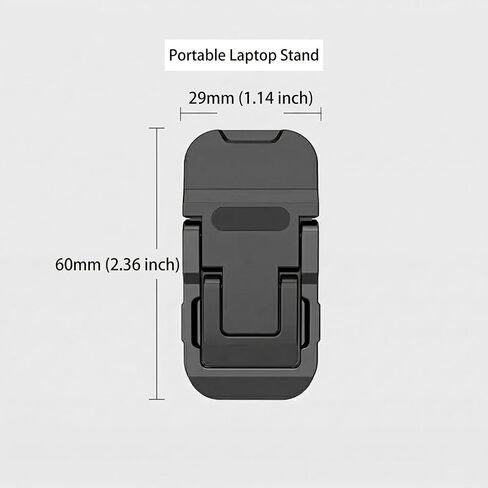 2PCS Laptop Stand Portable,Adjustable Laptop Riser, Ergonomic Cooling Mini Invisible Notebook Stand Riser for Desk Computer Keyboard Universal 10-17 Inch (Silver) in Saudi Arabia
