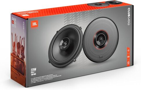 JBL Club 64SQ - مكبر صوت ممتاز للسيارة ثنائي الاتجاه مقاس 6-1/2 بوصة، 75 وات RMS، ذروة 225 وات، الحساسية (@ 2.83 فولت): 93 ديسيبل، استجابة التردد: 48 هرتز - 21 كيلو هرتز، المعاوقة الاسمية: 3.0 أوم (متجدد) in Kuwait