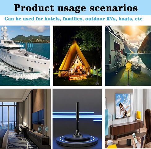 TV Antenna, Indoor Outdoor Digital HDTV 4k 1080P Channels - Magnetic Base Indoor Smart TV Antenna for Easy Installation in Kuwait