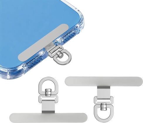 2 Pack Stainless Steel Phone Tether Tabs - Phone Lanyard Tab, Universal Lanyard Patches for phone cases in Saudi Arabia