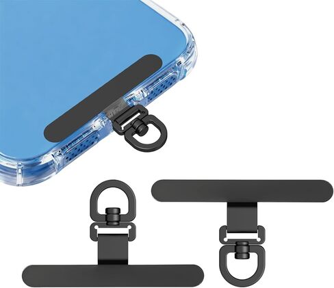 2 Pack Stainless Steel Phone Tether Tabs - Phone Lanyard Tab, Universal Lanyard Patches for phone cases in Saudi Arabia