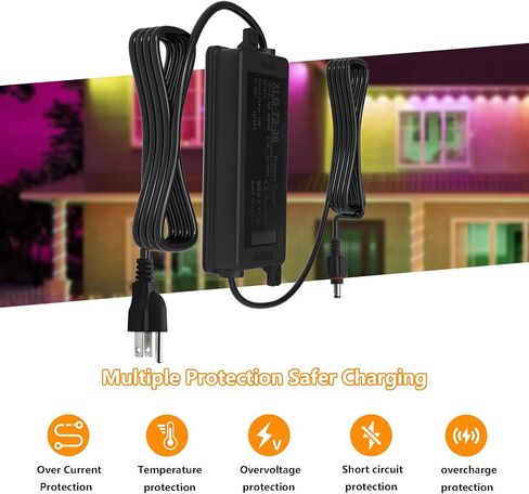 محول طاقة مقاوم للماء 36 فولت لأضواء Govee الخارجية الدائمة H705D H705E H705F سلك إمداد طاقة بديل (لا ينطبق على العلامات التجارية والنماذج الأخرى) in Kuwait