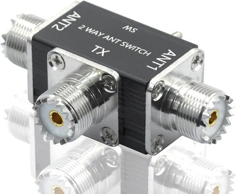 2 Way CB/HAM Antenna Coax Switch 100W 1-30MHz Optional SO239/BNC Connector for CB HF VHF UHF Radio (SO239) in Kuwait