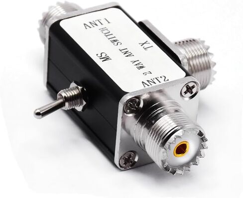 2 Way CB/HAM Antenna Coax Switch 100W 1-30MHz Optional SO239/BNC Connector for CB HF VHF UHF Radio (SO239) in Kuwait