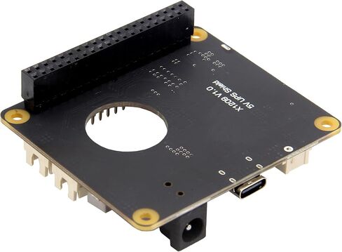 قبعة Geekworm X1209 5.1V 6A UPS مع مدخل واسع 6-18V لـ Raspberry Pi 5/4B/3B+/3B in Kuwait