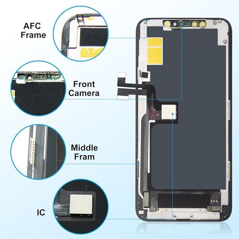 iPhone 11 Pro Max LCD Screen Replacement 6.5 Inch - 3D Touch Display Digitizer Assembly with Full Repair Tools Kit, Perfectly Compatible with iPhone 11 Pro Max Models (A2161, A2220, A2218) in Kuwait