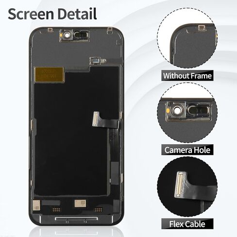 TFT for iPhone 15 Pro Max Screen for iPhone 15 Pro Max LCD Digitizer for iPhone 15 Pro Max Display Replacement Touch Assmebly A2849 A3105 A3106 A3108 Black in Kuwait