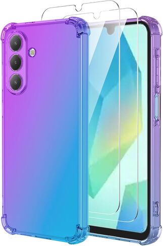 for Galaxy A17 5G Case with 2 PCS Screen Protectors,Girls Women Slim Flexible TPU Bumper Shock Absorption Rubber Soft Cover for Samsung Galaxy A17 5G (Butterfly) in Saudi Arabia