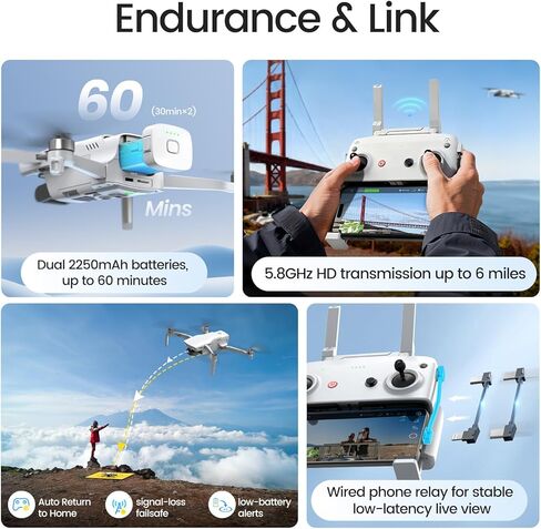 Holy Stone HS900PRO Drones & Battery Charging Station 4K Drones with Camera for Adults Beginners in Kuwait