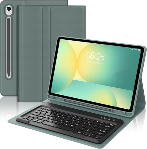 Keyboard Case for Samsung Galaxy Tab S10 FE+ Plus 13.1'' 2025, Detachable Galaxy Tablet S10FE+ Case with Keyboard 13.1inch, Protective Cover with S Pen Holder for Samsung Tab S10FE Plus Keypad, Green in Kuwait