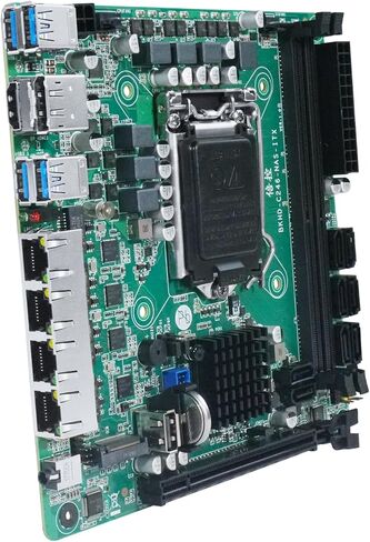 N17 NAS Motherboard C246 LGA1151(Intel/C246/Mini ITX/DDR4 Support ECC/PCIE3.0x16/4x2.5G LAN/8xSATA3/2xM.2/USB3.0/ HD DP/Soft Routing Board) in Kuwait