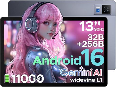 تابلت U13 Android 16 مع Gemini AI، تابلت 13 بوصة، بطارية 11000 مللي أمبير، 32 جيجابايت + 256 جيجابايت، معالج ثماني النواة 2.2 جيجا هرتز، أجهزة لوحية للألعاب بعرض 90 هرتز، 13 ميجابكسل + 8 ميجابكسل، هيكل رفيع للغاية 7.9 ملم، فتح القفل بالوجه in Kuwait