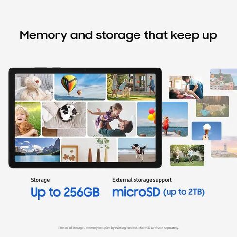 تابلت سامسونج جالكسي تاب A11+ 11 بوصة، 256 جيجا، فضي - SM-X230NZSTXAR in Kuwait