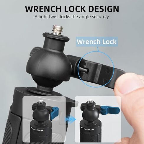 20" Pocket 4 3 Camera Tripod for DJI Osmo Action 6/5 Pro/Nano, 360° Adjustable Small Selfie Stick Handheld Extendable Mini Stand with 1/4" Screw for GoPro, for Insta360 X5/X4 Accessories in Kuwait