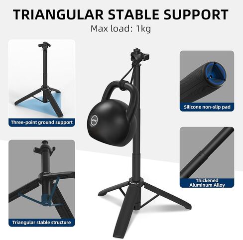 20" Pocket 4 3 Camera Tripod for DJI Osmo Action 6/5 Pro/Nano, 360° Adjustable Small Selfie Stick Handheld Extendable Mini Stand with 1/4" Screw for GoPro, for Insta360 X5/X4 Accessories in Kuwait