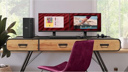 أجهزة الكمبيوتر المكتبية Dell Tower PC Ect1250 للمنزل والأعمال، معالج Intel 4-Core من الجيل الرابع، ذاكرة الوصول العشوائي DDR5 سعة 16 جيجابايت، 512 جيجابايت PCIe SSD، WiFi 6، بلوتوث، DisplayPort، HDMI، النوع C، Windows 11 Pro (متجدد) in Kuwait