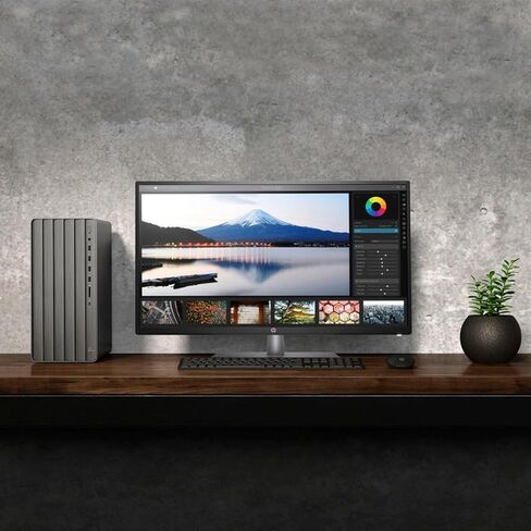 HP Envy Intel i5 Desktop, Intel i5-14400 (10 Cores, 16 Threads), 64GB RAM, 2TB SSD, Wi-Fi 6, Windows 11 Home + with ADATA 512GB External SSD Bundle in Kuwait